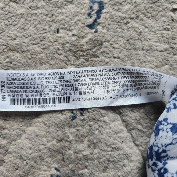 Zara blue Floral skirt - Picture 4 of 5